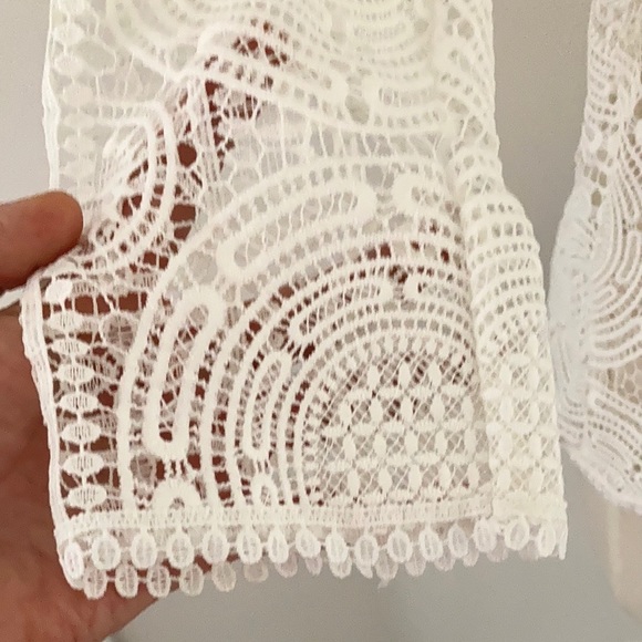 🔅host pick🔅SEED Bohemian Rhapsody lace top with high neckline Size 14 - Picture 3 of 9